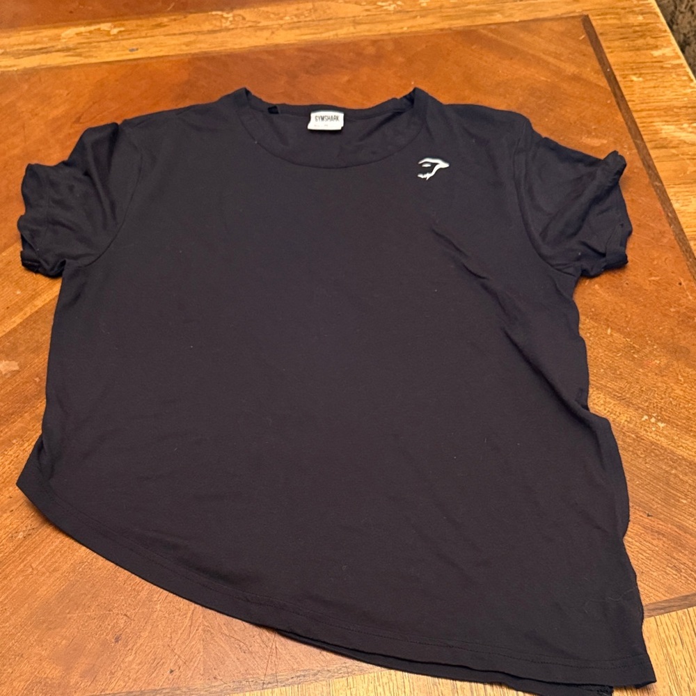 Gymshark Black Tee with Logo Accent